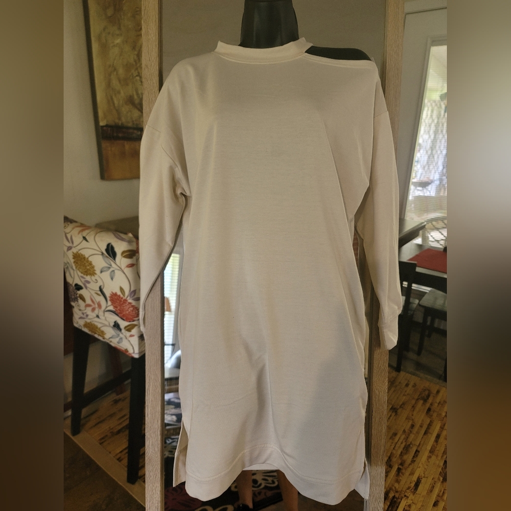 NWT Boutique Southern Charm mini cold shoulder dress tunic lounge oversized S